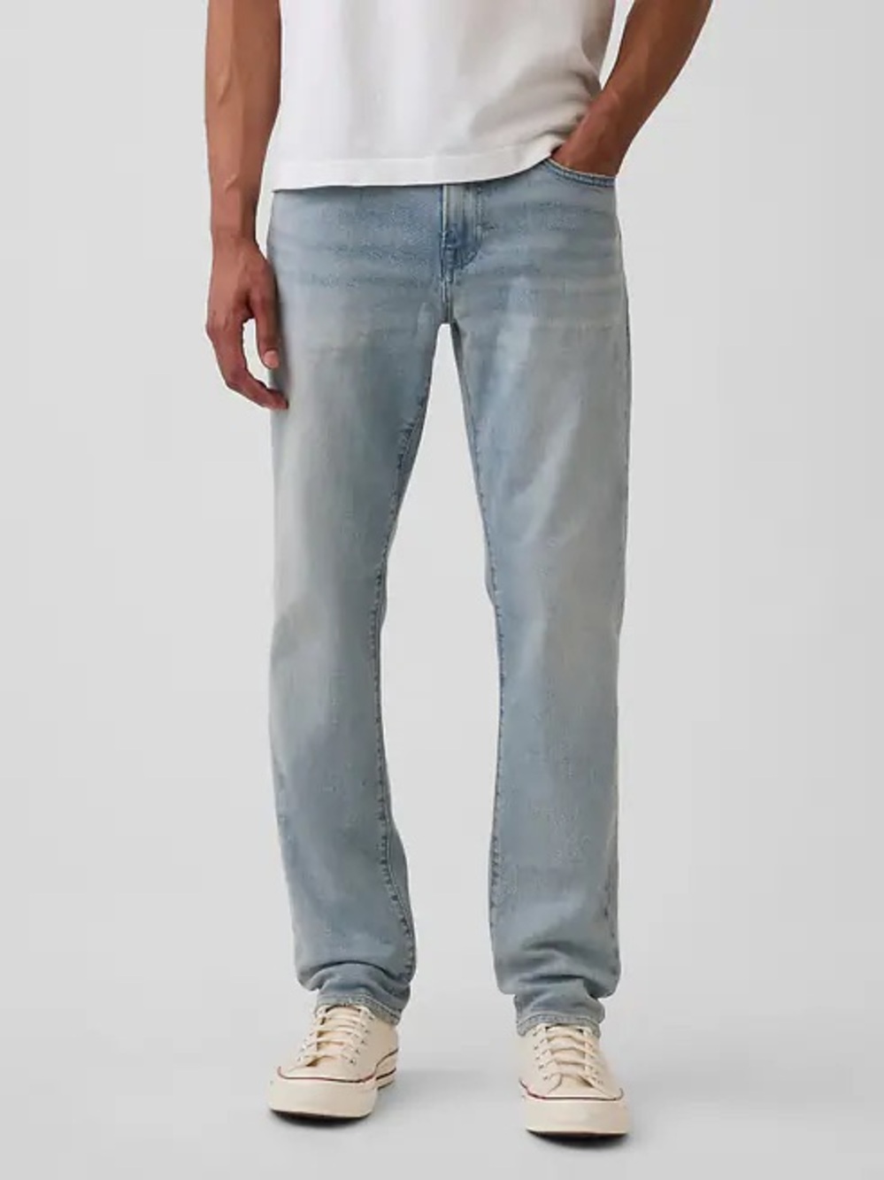 GAP Light Blue Slim Straight Fit Men's Jeans 36x32